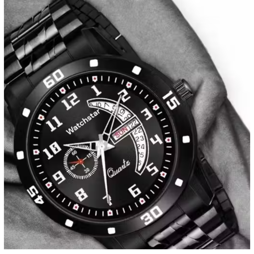 Watchstar Men's Luxury All-Black Analog Watch