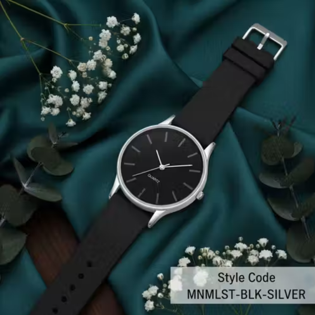 Elite Men's Minimalist Black Dial Watch